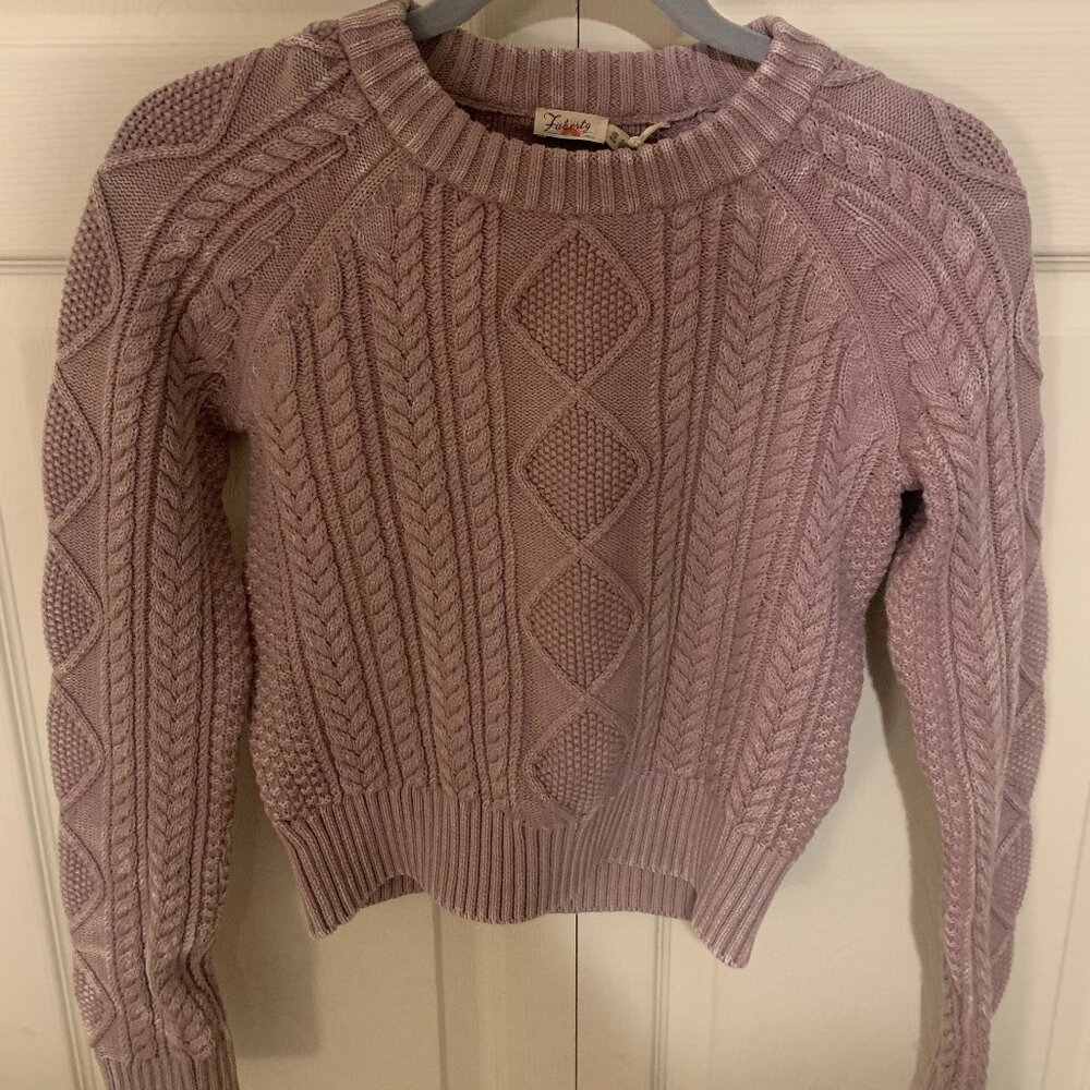 Faherty Sun-washed Cable Crewneck Sweater